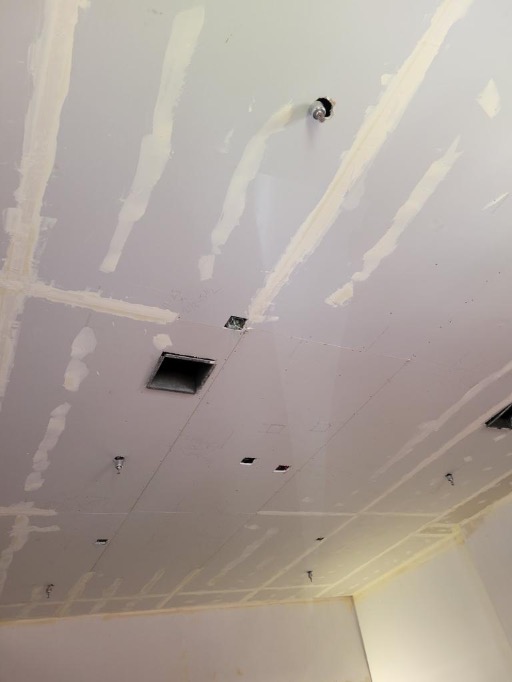 Completion of ceiling renovation and preparing to install LED lights